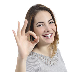 A girl smiling for the camera